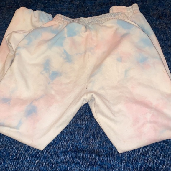 Frankie's Bikinis Burl Sweatpants in Baby Blue Tie Dye- size small - Picture 5 of 5